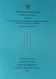 PERKAL TILENG NOMOR 1 TAHUN 2021 TENTANG PERTANGGUNGJAWABAN ANGGARAN PENDAPATAN DAN BELANJA 2020